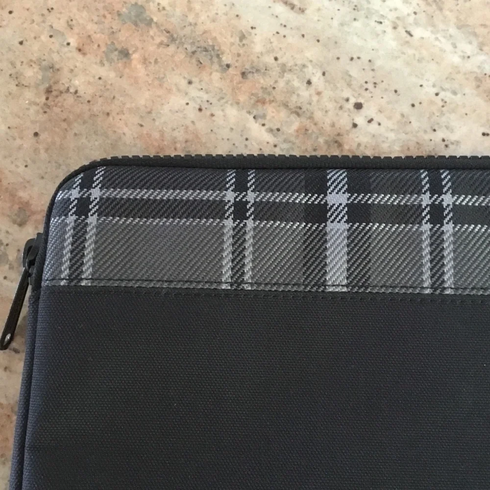 Herschel Supply Co. Anchor Black Plaid Padded Laptop Sleeve